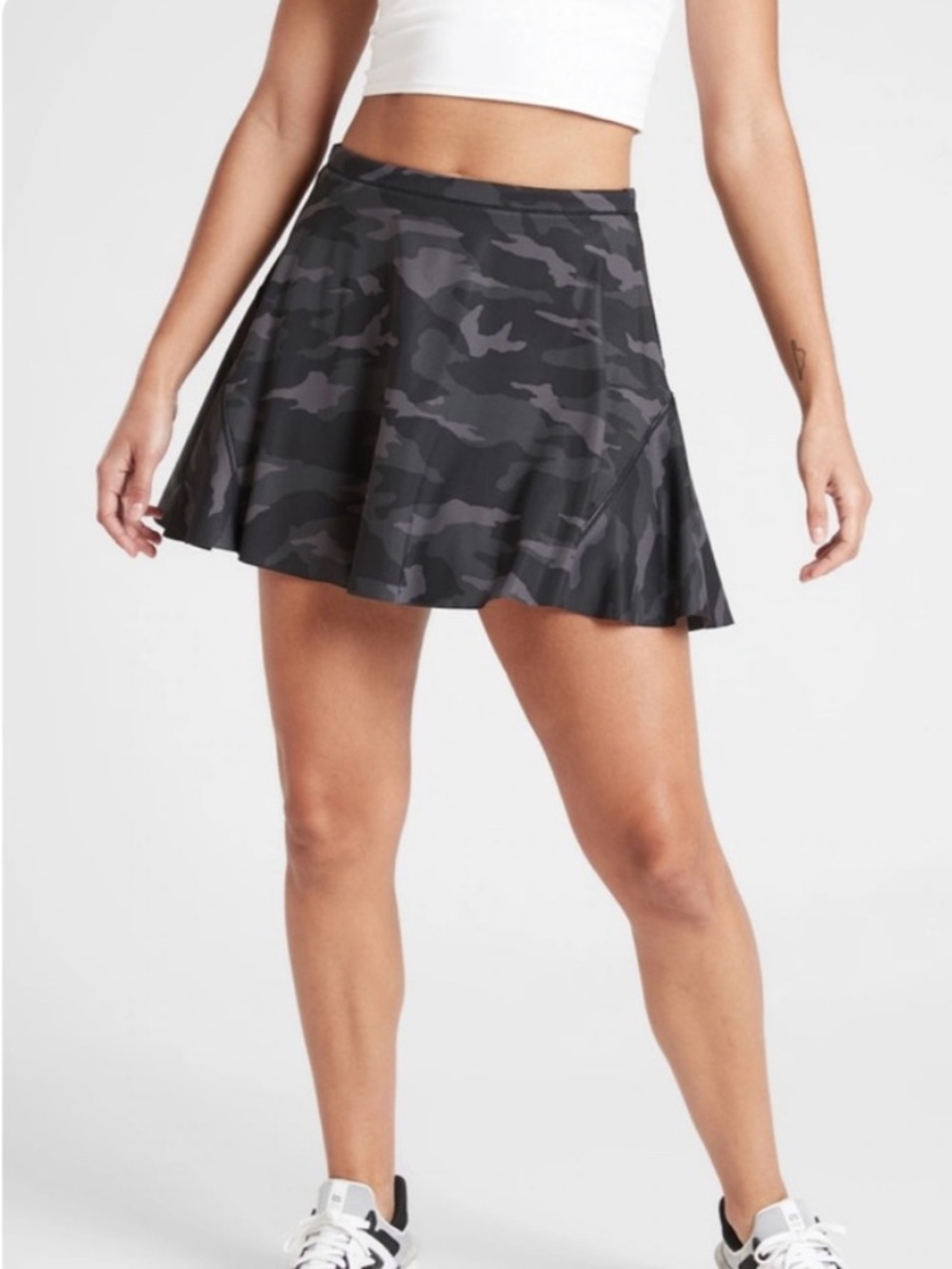 Athleta Black & Gray Camo Athletic Skort
